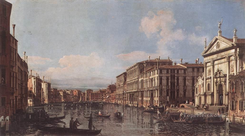サン・スタエ・ベルナルド・ベロットの古典的なヴェネツィアの大運河の眺め油絵